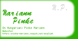 mariann pinke business card